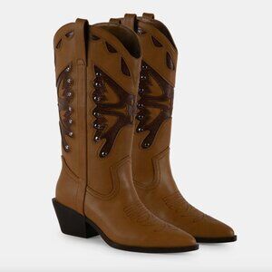 New in box Madden Girl size 8.5 brown tan western cowboy boots